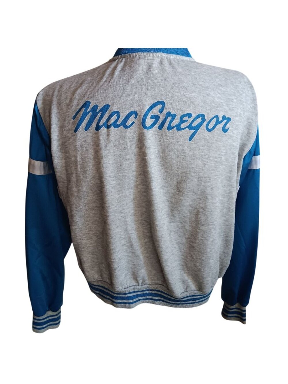 MacGregor Jacket Spellout Varsity Large True Vintage 1980's Rayon Blend Ringer